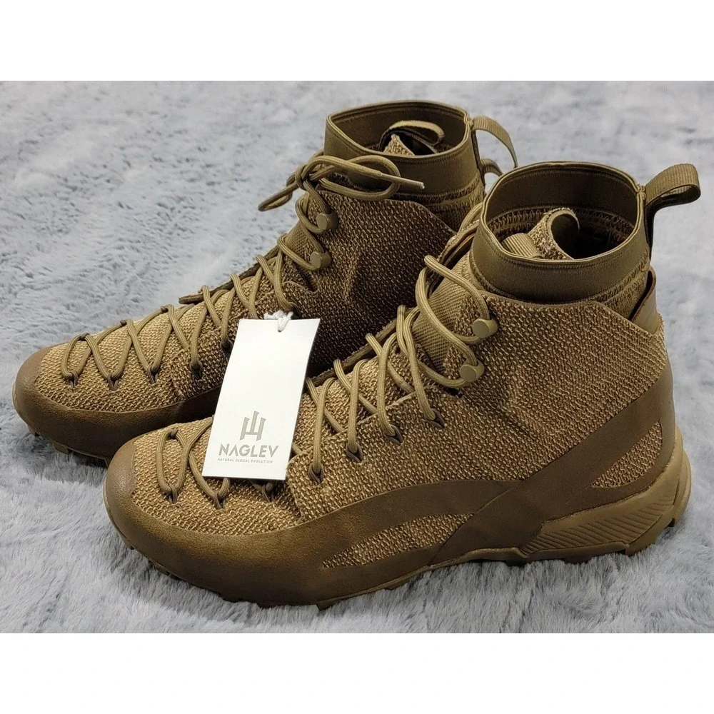 Naglev Unico Boots Mens 11 (EU 44.5) Brown Laced Combat Desert Hiking Aramid